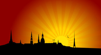 Riga Sunrise clipart