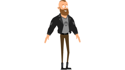 Riggedanimation character 4 clipart