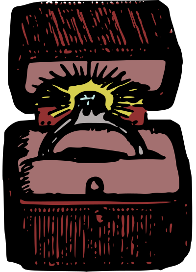 Ring in a Box - Colour clipart