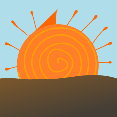 Rising sun clipart