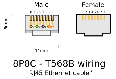 RJ45 connectors clipart
