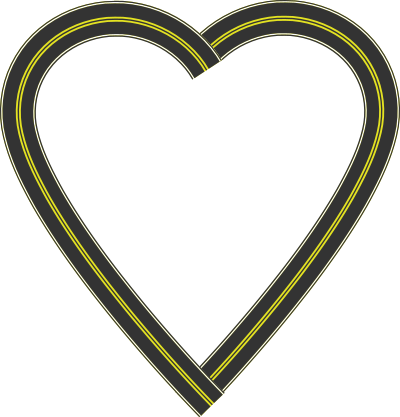 Road heart clipart