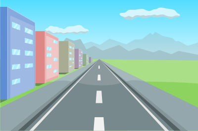Road in perspective clipart