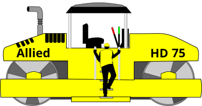 Road roller clipart