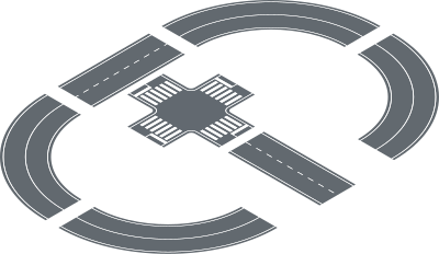Road segments clipart