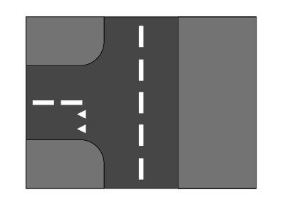 Road Splitting Left clipart