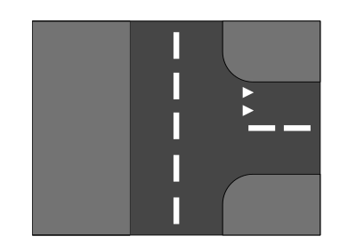 Road Splitting Right clipart