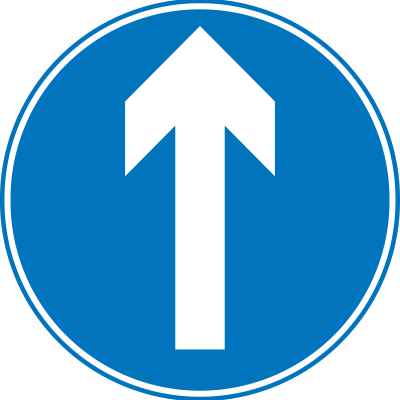 Roadsign Ahead only clipart