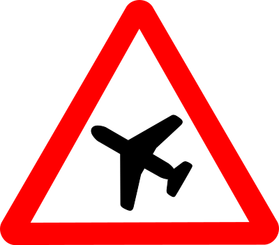 Roadsign Aiplane clipart