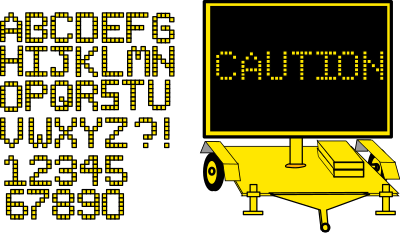 Roadsign and Alphabet clipart