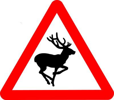 Roadsign Bambi clipart