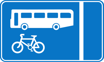 Roadsign Bus lane clipart
