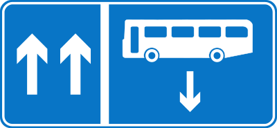 Roadsign Bus opposite clipart