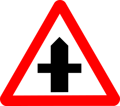 Roadsign Crossroads clipart