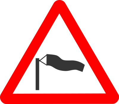 Roadsign Crosswind clipart