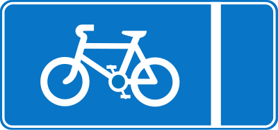 Roadsign Cycle lane clipart