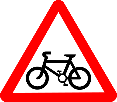 Roadsign Cycle route clipart