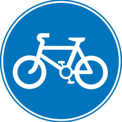 Roadsign Cycles clipart
