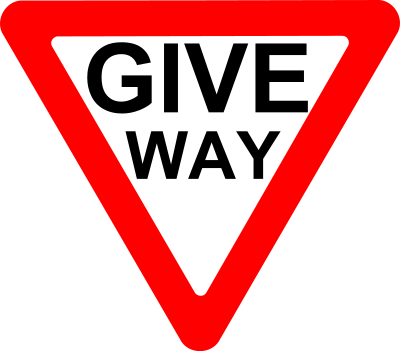 Roadsign Give way clipart