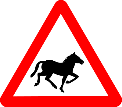 Roadsign Horse clipart