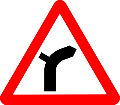 Roadsign Junc-curve clipart