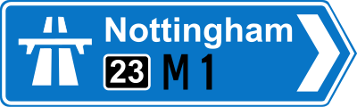 Roadsign Motorway on clipart