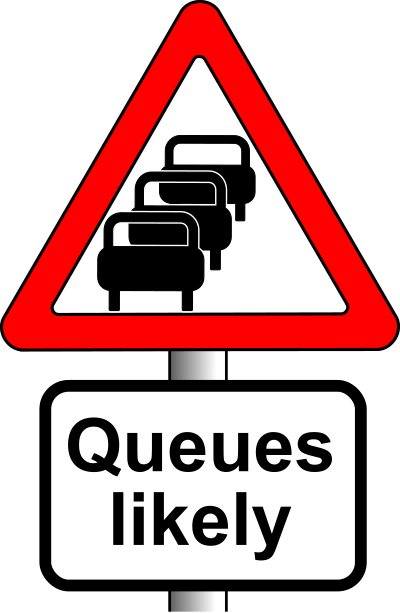 Roadsign queues clipart