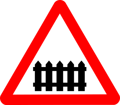 Roadsign rail fence clipart
