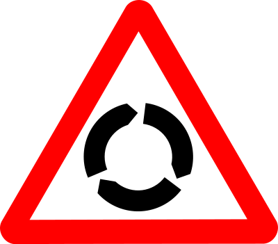 Roadsign roundabout clipart