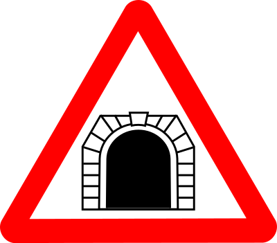 Roadsign tunnel clipart
