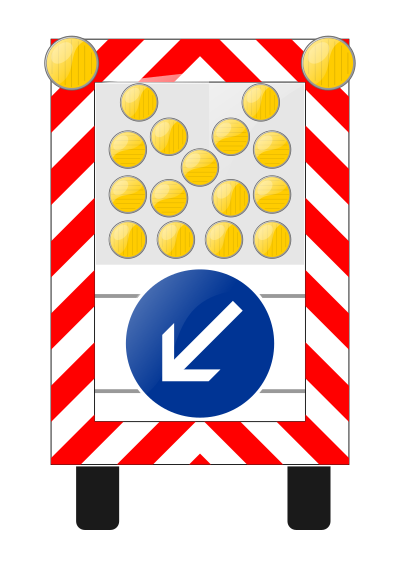 Roadworks lorry-sign clipart