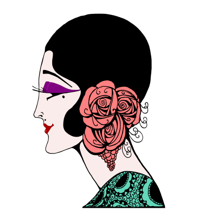 Roaring Twenties Lady - Colour clipart