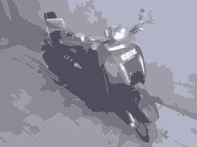 Robin's Old Scooter clipart