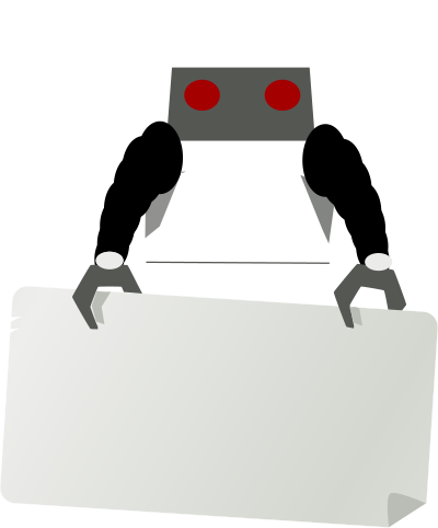Robot carrying things 2 clipart