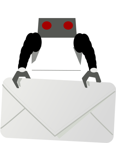 Robot carrying things 3 clipart