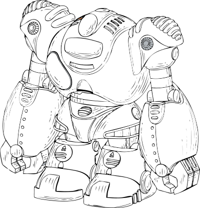 Robot color clipart