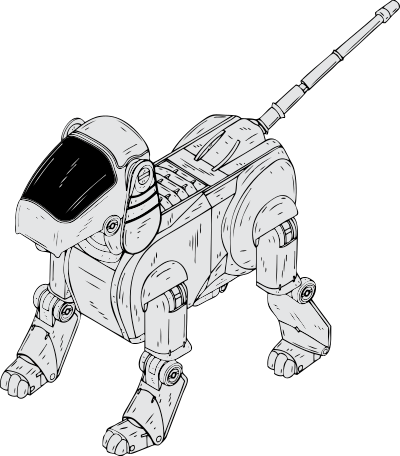 Robot dog clipart