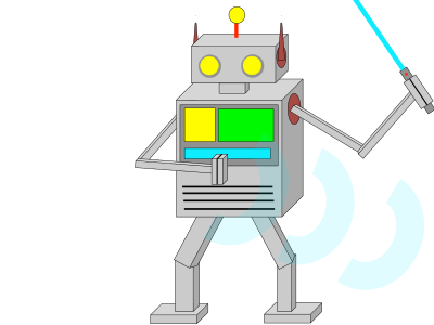 Robot-Jedi clipart