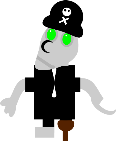 Robot pirate clipart