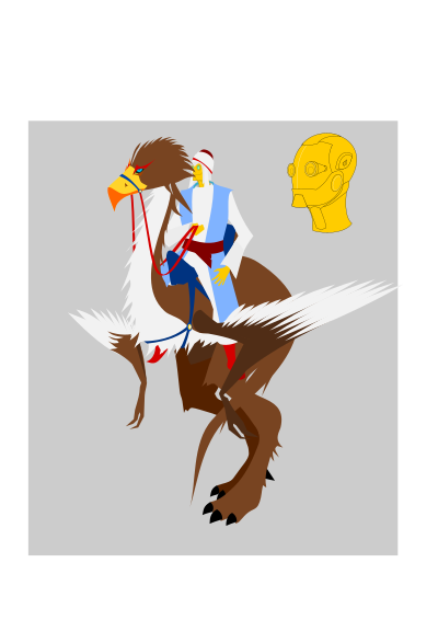 Robot rider without landscape clipart