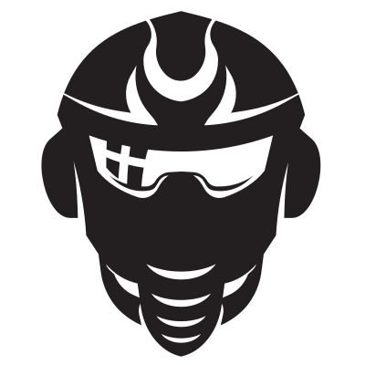 Robotic head silhouette clipart