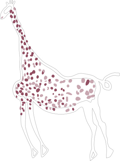 Rock Art Acacus Giraffe clipart