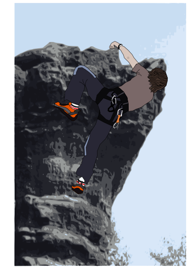 Rock climbing clipart