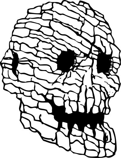 Rock skull clipart