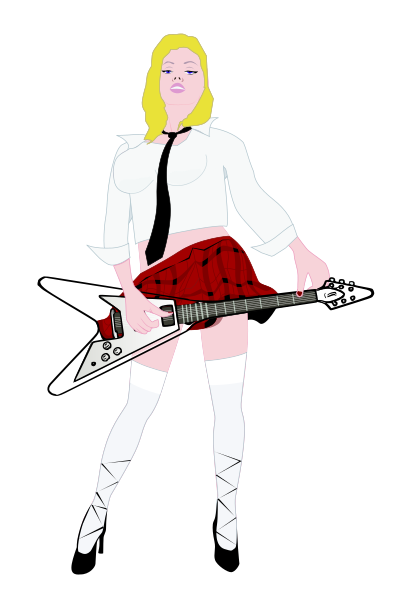Rock Star Lady clipart