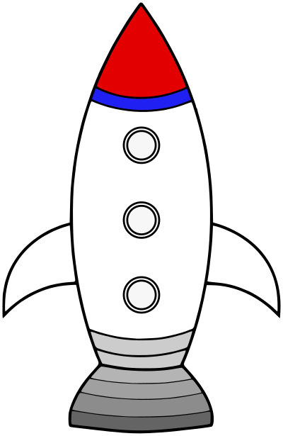 Rocket (color) clipart