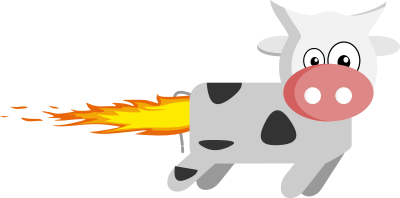 Rocket Cow clipart