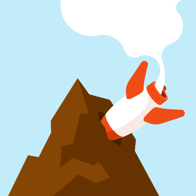 Rocket Crashed Into Mountain clipart