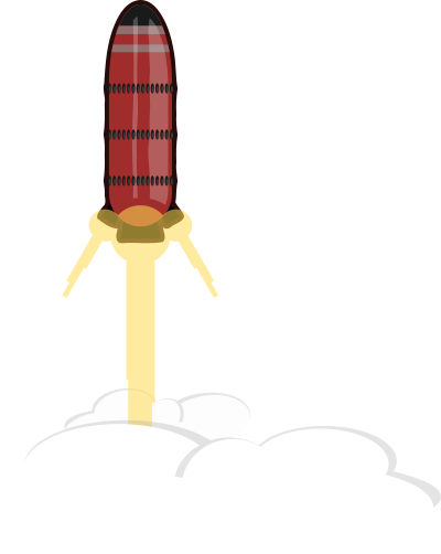 Rocket launching clipart