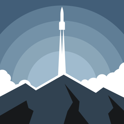 Rocket launching into space clipart